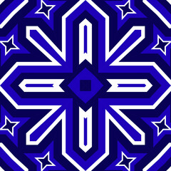 Seamless square pattern blue and white. Frost texture pattern. Merry Christmas. Happy New Year.