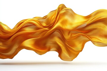 Obraz premium Golden Fabric Drape with Elegant Texture