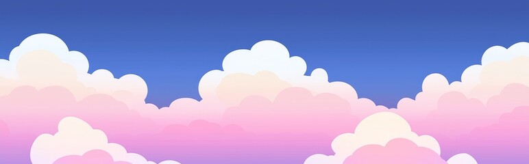 A wide-angle shot of the sunset sky as a background or the morning sky with clouds at sunrise.