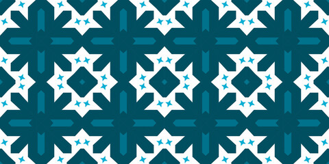 Seamless pattern banner blue and white. Merry Christmas. Happy New Year. Frost and snowflakes pattern