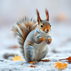 Obraz premium A photorealistic depiction of a squirrel with intricate fur details