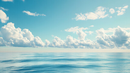 Obraz premium A perfect sky meets the ocean in a breathtaking view.