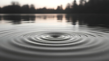 Calm water with ripples at sunrise.