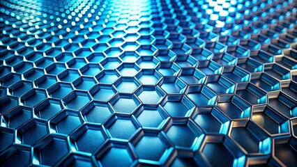 Obraz premium Abstract Hexagonal Grid Pattern A Futuristic Technological Background
