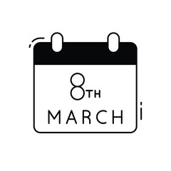 8th march vector icon
