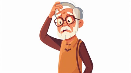 Fototapeta premium Professional Memory Loss Landing Page Design Template for Senility and Dementia