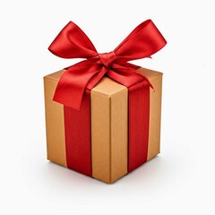 Obraz premium Gift pack with flowers white background