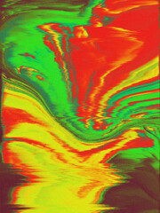 Abstract blurred grainy psychedelic gradient background texture. Colorful digital grain dust soft noise effect. Lo-fi multicolor vintage retro fluid colors. For poster, flyer or music album cover