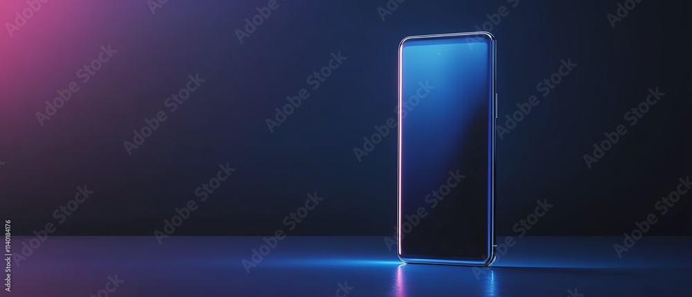 Leinwandbilder A futuristic phone with a holographic AI assistant projecting from the screen, minimalist design, personalized virtual helper with artificial intelligence technology, highres