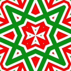 Seamless square pattern red and green. Christmas pattern green and red. Merry Christmas. Happy New Year.