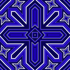 Seamless square pattern blue and white. Frost texture pattern. Merry Christmas. Happy New Year.