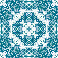 Christmas seamless pattern. Christmas background blue. Snowflake pattern. Happy New Year