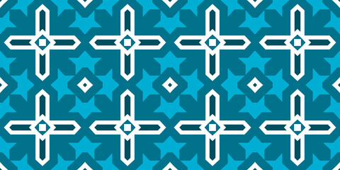 Obraz premium Seamless pattern banner blue and white. Merry Christmas. Happy New Year. Frost and snowflakes pattern