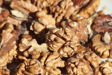 Fresh Walnuts Close Up