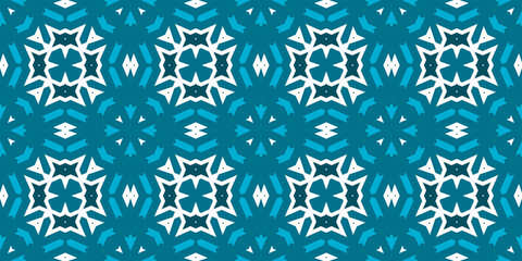 Seamless pattern banner blue and white. Merry Christmas. Happy New Year. Frost and snowflakes pattern