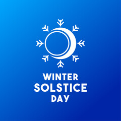 Fototapeta premium Winter Solstice Day. Flat design vector. Gradient background.