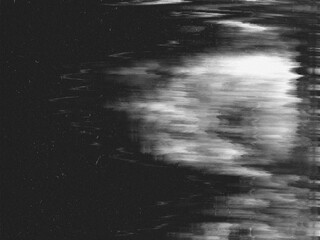 Fototapeta premium Old film texture with scratches, noise and glitch shapes. Realistic overlay film texture in black-white, dust and grain. Distressed retro movie or photo negative effect of cinema nostalgia. Artwork