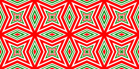Seamless pattern banner red and green. Festive red and green Christmas pattern. Merry Christmas. Happy New Year.