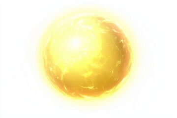 A bright glow effect. A golden shimmering star light isolated on a PNG. A sparkling starburst. A star in the galaxy. A yellow sun with rays.