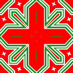 Seamless square pattern red and green. Christmas pattern green and red. Merry Christmas. Happy New Year.