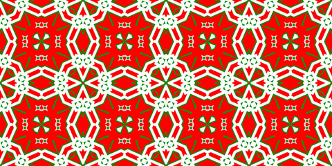 Seamless pattern banner red and green. Festive red and green Christmas pattern. Merry Christmas. Happy New Year.