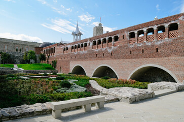 Rabati Castle (Akhaltsikhe Fortress) with Brick Walls and Gardens in Georgia