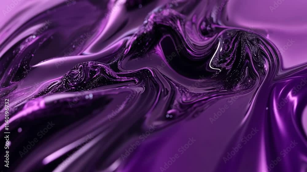 Wall mural swirling purple liquid creating a mesmerizing abstract texture in a close-up view