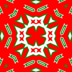 Seamless square pattern red and green. Christmas pattern green and red. Merry Christmas. Happy New Year.
