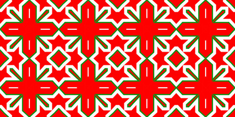 Seamless pattern banner red and green. Festive red and green Christmas pattern. Merry Christmas. Happy New Year.