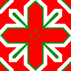 Obraz premium Seamless square pattern red and green. Christmas pattern green and red. Merry Christmas. Happy New Year.