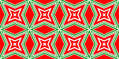 Seamless pattern banner red and green. Festive red and green Christmas pattern. Merry Christmas. Happy New Year.