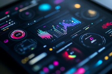 Obraz premium Closeup of digital app interface with innovative design features 