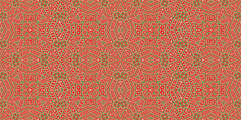 Seamless pattern banner red and green. Festive red and green Christmas pattern. Merry Christmas. Happy New Year.
