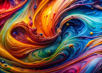 Abstract Acrylic Pouring: Swirling Colors, Fluid Art, Liquid Painting