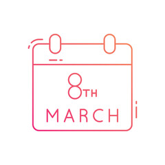 8th march vector icon