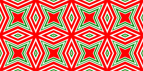 Seamless pattern banner red and green. Festive red and green Christmas pattern. Merry Christmas. Happy New Year.