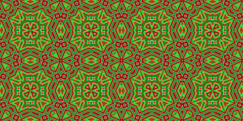 Seamless pattern banner red and green. Festive red and green Christmas pattern. Merry Christmas. Happy New Year.