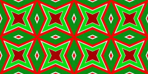 Seamless pattern banner red and green. Festive red and green Christmas pattern. Merry Christmas. Happy New Year.