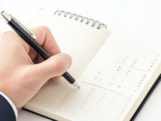 Hand Writing on Notebook