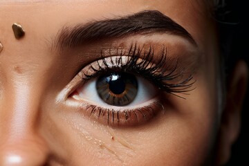 16 detail of brow pomade application