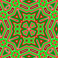 Seamless square pattern red and green. Christmas pattern green and red. Merry Christmas. Happy New Year.