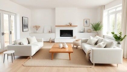 Living Room Interior Design With Modern Concept - Hotel Living Room - Apartment Living Room Interior With Sofa - Interior Design - Modern Living Room With Furniture - Modern Style