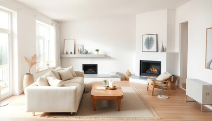 Living Room Interior Design With Modern Concept - Hotel Living Room - Apartment Living Room Interior With Sofa - Interior Design - Modern Living Room With Furniture - Modern Style
