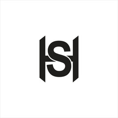 Sh initial letter logo concept. Sh icon, modern and elegant monogram design.