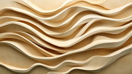 Obraz premium Calming Rhythms Illustration Featuring Soft Waves and Harmonious Abstract Patterns