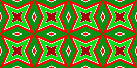 Seamless pattern banner red and green. Festive red and green Christmas pattern. Merry Christmas. Happy New Year.