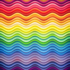 Soft, flowing waves in a vibrant rainbow gradient, transitioning smoothly