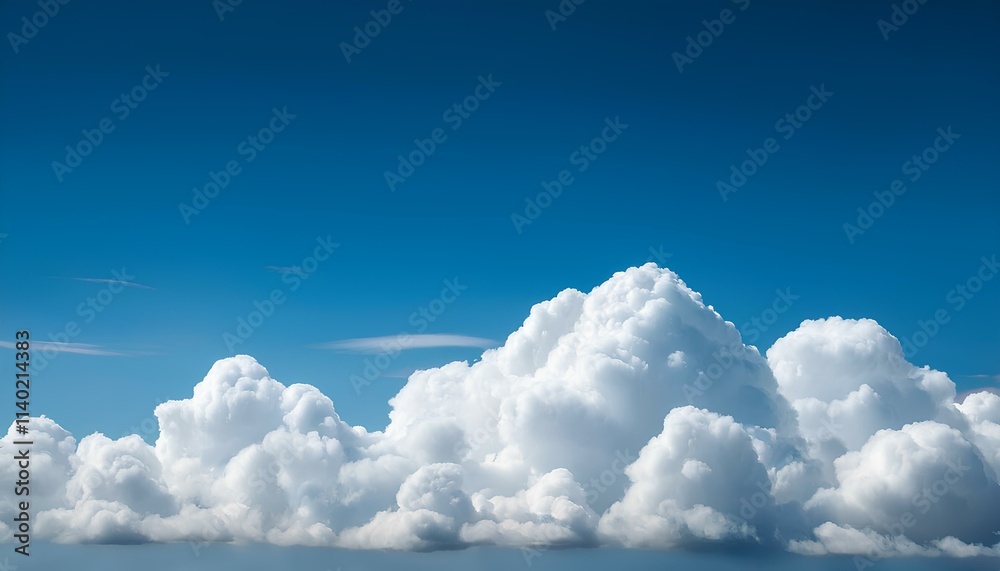 Poster blue sky and clouds with copy space for add text. clouds and blue-sky background.