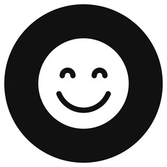 Editable friendly, smiling face vector icon. Part of a big icon set family. Perfect for web and app interfaces, presentations, infographics, etc