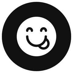 Editable yummy, hungry, tongue-out face vector icon. Part of a big icon set family. Perfect for web and app interfaces, presentations, infographics, etc